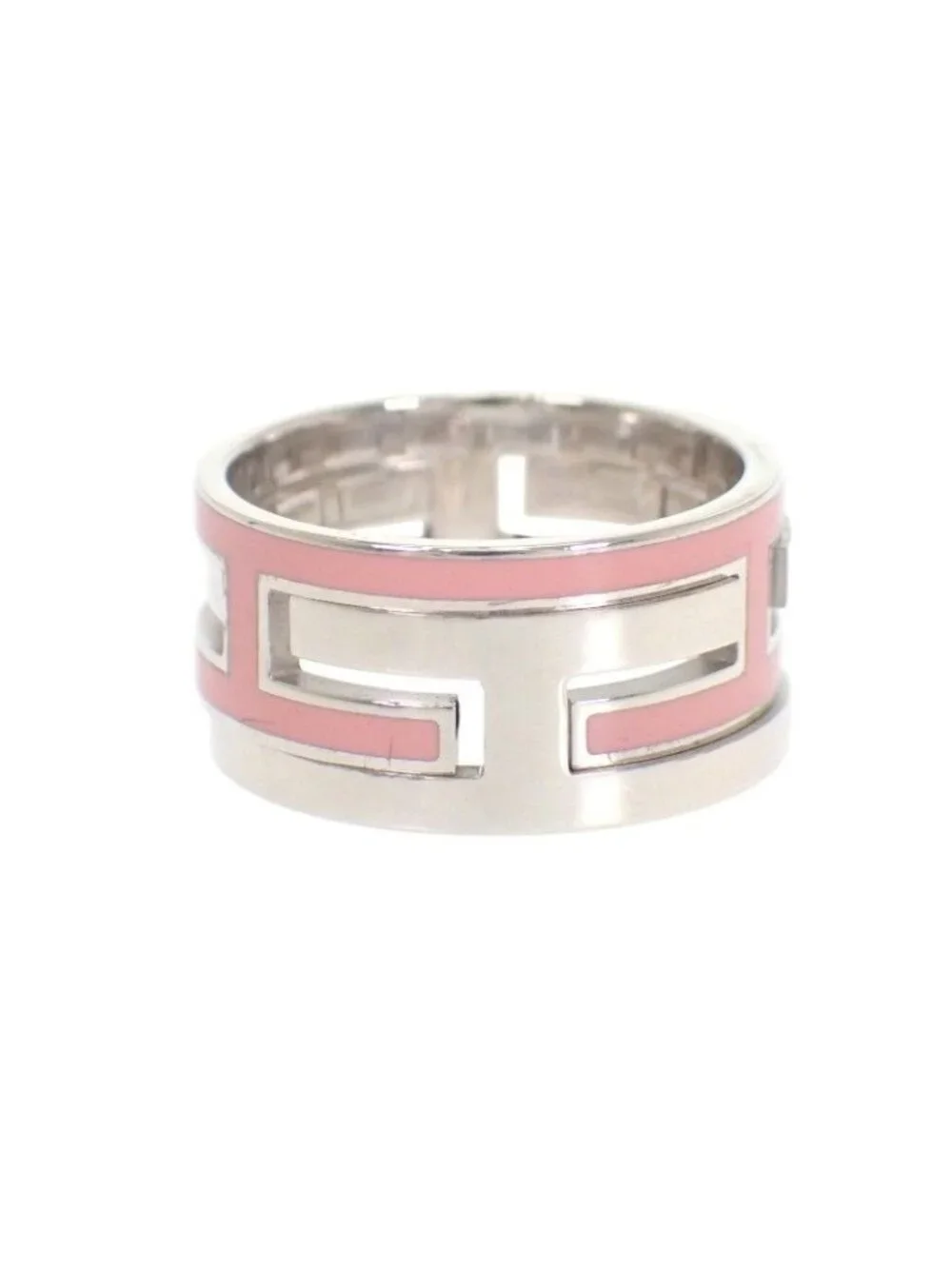Hermes Move Ash Ring 925 Sterling Silver Pink 51
